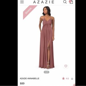 Azazie Dessert Rose Maternity Bridesmaid Dress. Size 20